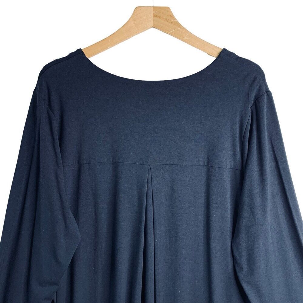 J Jill Navy V Neck Long Sleeve T-Shirt Shift Dress Womens Size XL NWT $99 - Picture 7 of 9